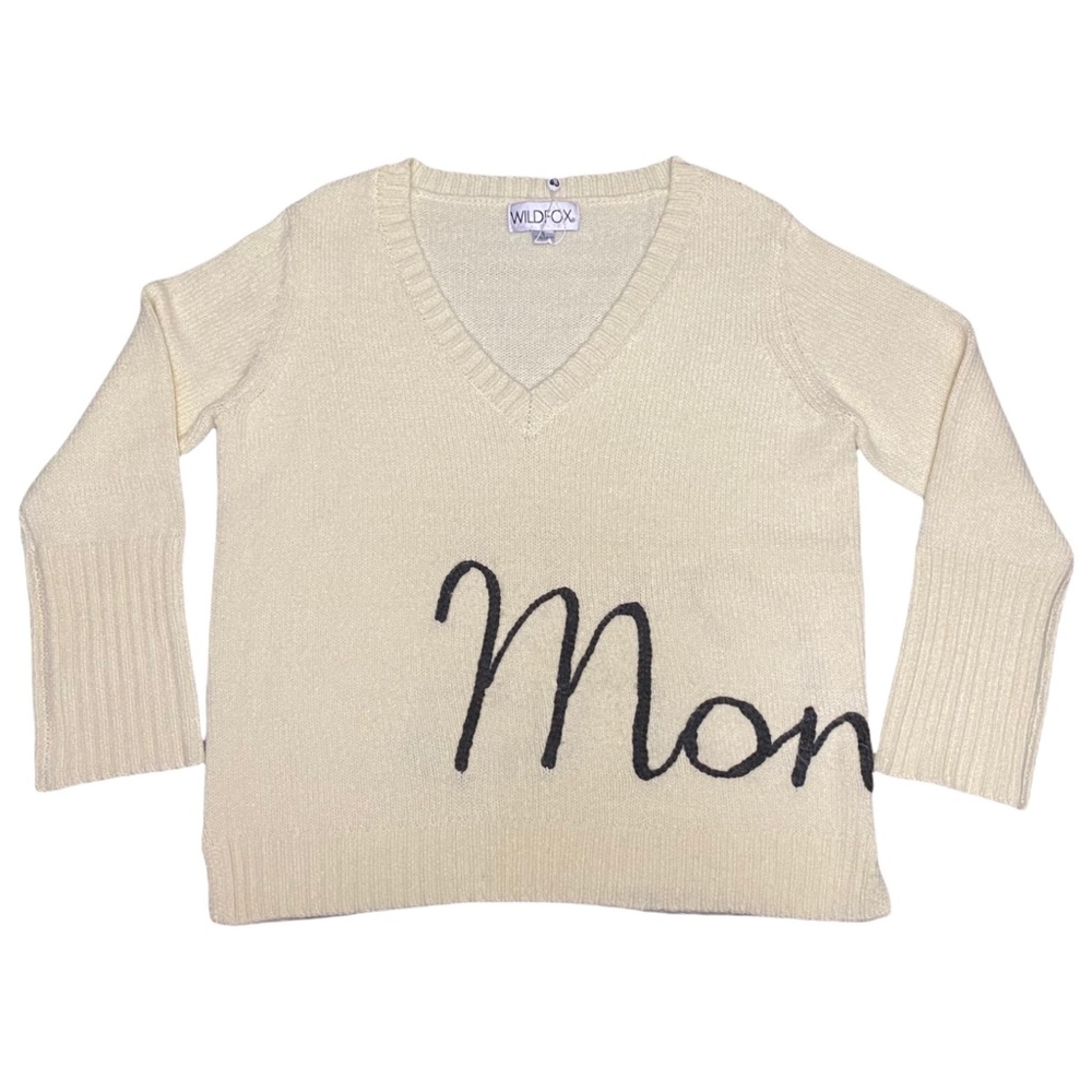 NWOT WILDFOX Mon Cher Cosette V-Neck Sweater